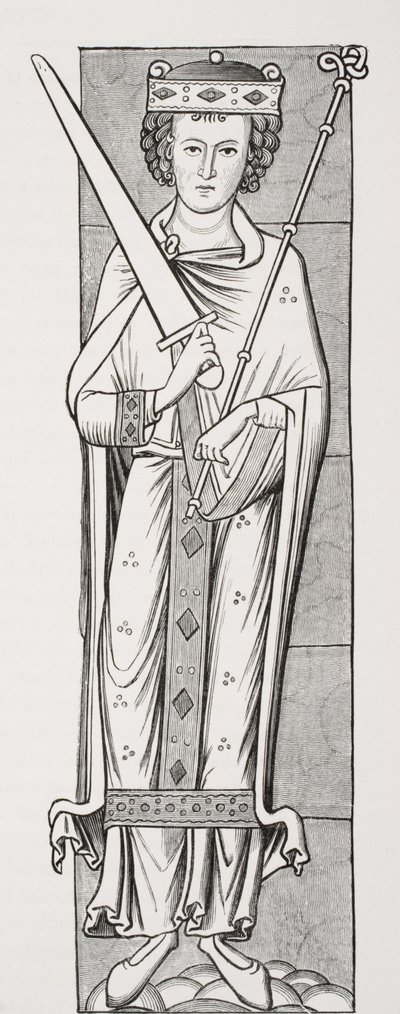 Royal Costume, after a miniature in a 12th century manuscript, from 
